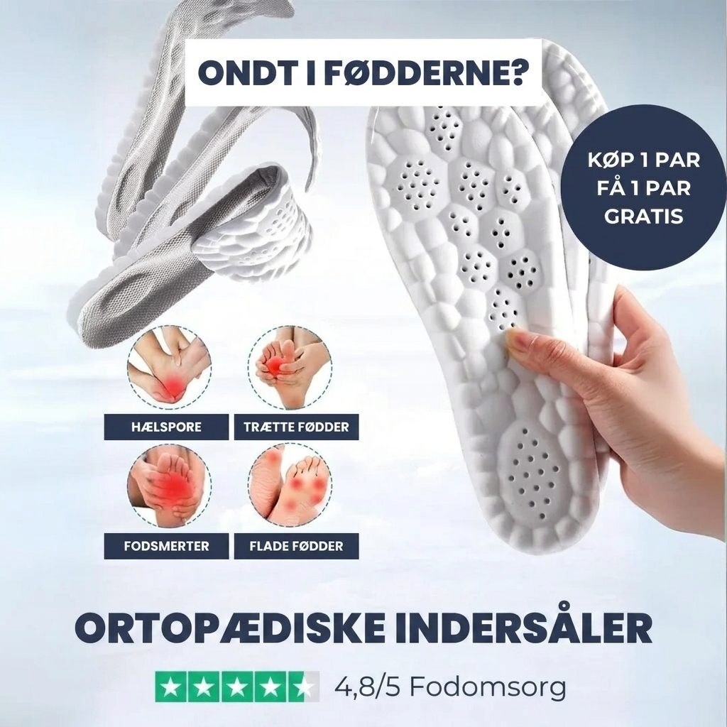OrtoCloud 4D indlægssål mod hælspore og fodsmerter