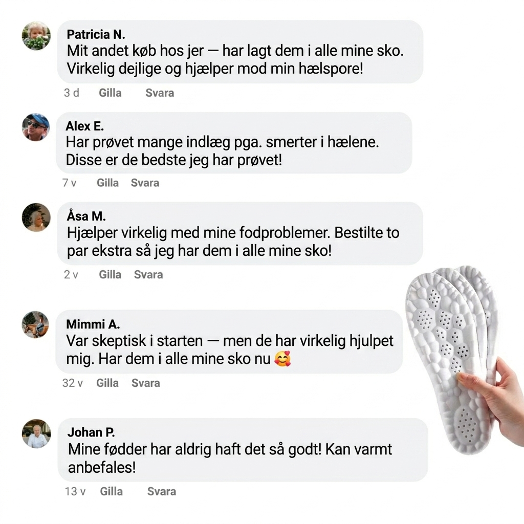 OrtoCloud 4D indlægssål mod hælspore og fodsmerter