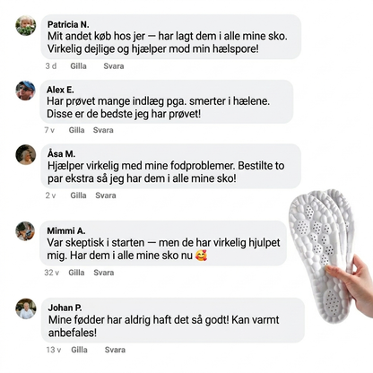 OrtoCloud 4D indlægssål mod hælspore og fodsmerter