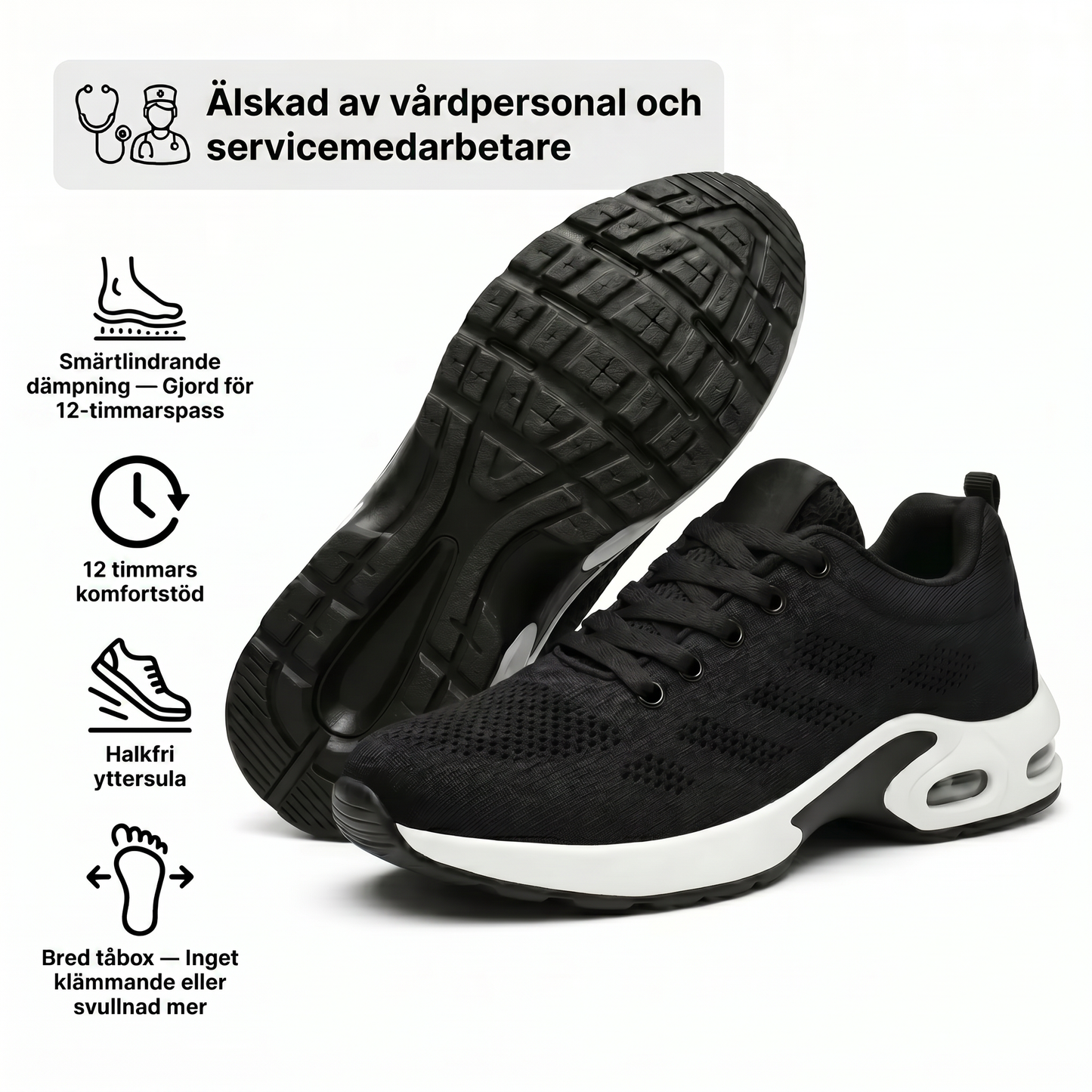 Orthora™ Pro – Skor för 12-timmarspass, lindring av fot-, knä- och ryggsmärta hela dagen