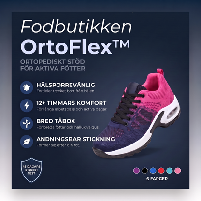 OrtoFlex™ – Skor för 12-timmarspass, lindring av fot-, knä- och ryggsmärta hela dagen